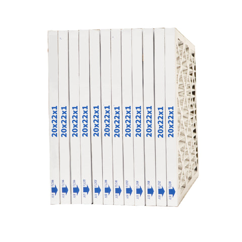20x22x1 Furnace Filters MERV 8 Pleated Filters. Case of 12