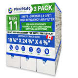 Lennox X6673 Furnace Filter 20x25x5 Replacement MERV 11. Actual Size 19 3/4" x 24 3/4" x 4 3/8." Made in Canada by FurnaceFilters.ca. Case of 3