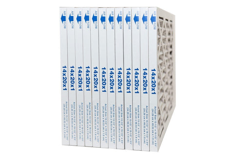 14x20x1 Furnace Filter MERV 8 Pleated Filters. Case of 12
