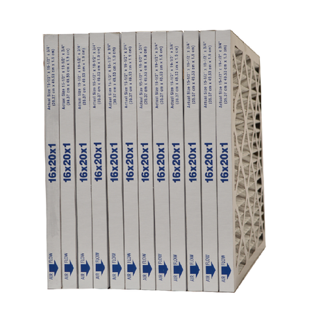 16x20x1 Furnace Filter MERV 11 Pleated Filters. Case of 12