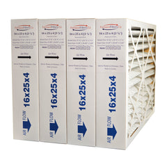 16x25x4 Furnace Filter MERV 11 Pleated Filters. Actual Size 15 1/2" x 24 1/2" x 3 5/8." Case of 4