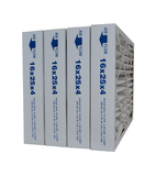 16x25x4 Furnace Filter MERV 8 Pleated Filters. Actual Size 15 1/2" x 24 1/2" x 3 5/8." Case of 4