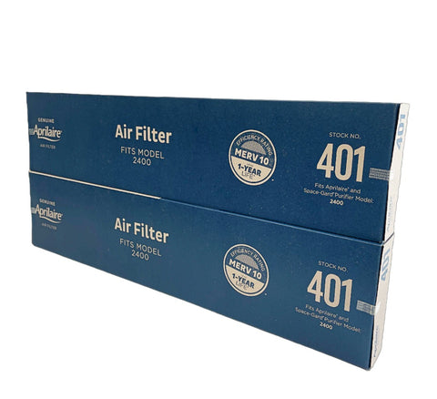 Space-Gard Part # 401 MERV 10 for Model 2400 High Efficiency Air. Package of 2