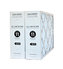 Clean Comfort AMP-M1-1056 Furnace Filter MERV 11. Fits Clean Comfort, Goodman, Amana, SmartAir, Daikan, Reliance & Enercare Air Cleaners. Actual Size 15.375" x 25.5" x 5.25." Case of 2