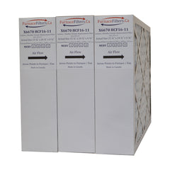 Lennox X6670 Furnace Filter 16x25x5 MERV 10 for Model HCF16-11. Actual Size 15 3/4" x 24 3/4" x 4 3/8." Case of 3