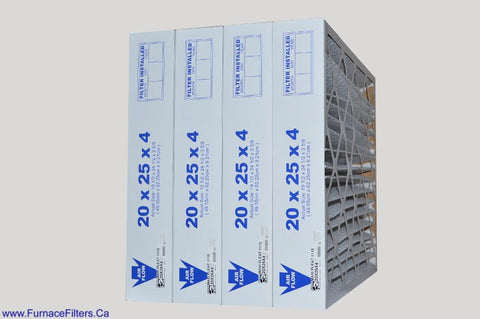20x25x4 Furnace Filter MERV 11 Pleated Filters. Case of 4