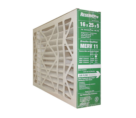 Generalaire 4541 16x25x5 MERV 11, Old Part # GF 4511 For Mac 1400. Actual Size 15 5/8" x 24 1/4" x 4 7/8 With Foam Strips. 1 Pack