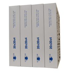 20x20x4 Furnace Filter 20 x 20 x 3.68" MERV 8 Rated Pleated Filters. Case of 4