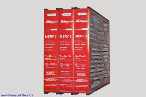 Reservepro 4521 or 14164 Mac 1200, Genuine 16x25x3 MERV 8. Package of 3.