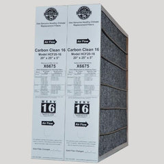 Lennox X6675 Furnace Filter 20x25x5 Healthy Climate Carbon Clean MERV 16 for Model HCF20-16. Package of 2