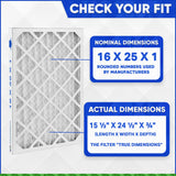 16x25x1 MERV 13 Furnace Air Filter, Pleated Material. Case of 6 - MADE IN CANADA by FurnaceFilters.Ca