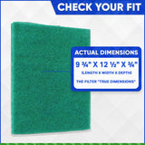 65‐160 Lifebreath HRV Filter, Synthetic Media with actual size 9‐3/4" x 12‐1/2" x 5/8"- Set of 2