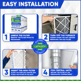 Lennox X6673 Furnace Filter 20x25x5 Replacement MERV 8. Actual Size 19 3/4" x 24 3/4" x 4 3/8." Made in Canada by Furnace Filters.ca. Case of 3
