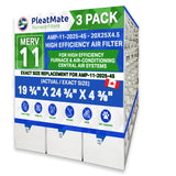 Clean Comfort Part # AMP-11-2025-45 Aftermarket / Generic MERV 11 replacement filter Written on Filter 20" x 25" x 4.5" - Case of 3
