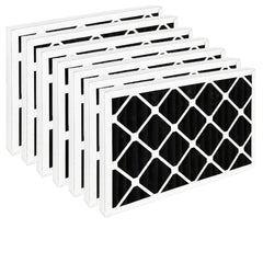 AeroStar 16x25x1 Odor Eliminator Furnace Air Filters with Activated Carbon - Set of 6