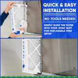 16x25x1 MERV 13 Furnace Air Filter, Pleated Material. Case of 6 - MADE IN CANADA by FurnaceFilters.Ca