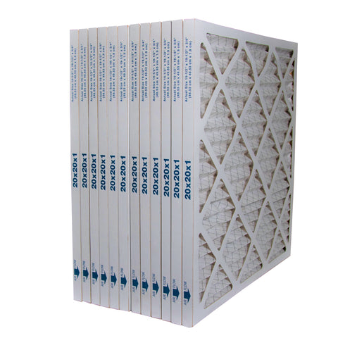 20x20x1 Furnace Filter MERV 13 Pleated Filters. Case of 12