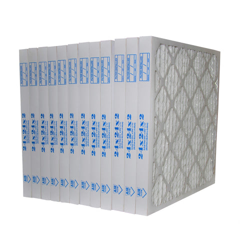 24x24x2 Furnace Filter MERV 8 Pleated Filters. Case of 12