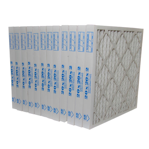 20x20x2 Furnace Filter MERV 8 Pleated Filters. Case of 12
