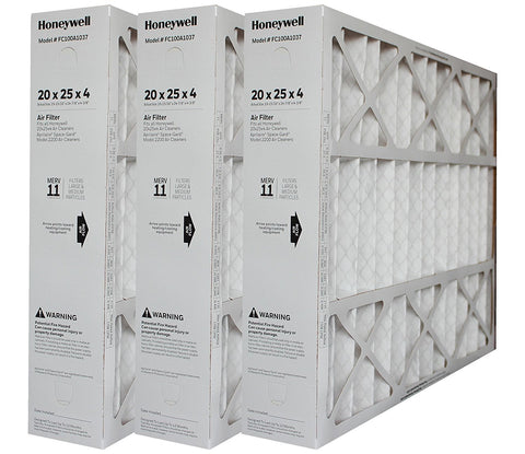 Honeywell 20x25x4 Electronic Air Cleaners Retrofit to 20x25 Media Air Cleaner. Part # FC100A1037. Package of 3.