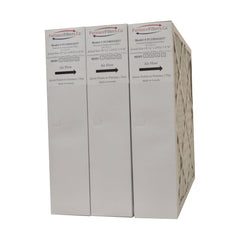 Honeywell 20x25x4 Furnace Filter Model # FC100A1037 MERV 13. Actual Size 19 3/4" x 24 3/4" x 4 3/8." Made in Canada by Furnace Filters.Ca Pkg. of 3