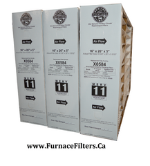 Lennox X0584 Furnace Filter 16x26x5 Healthy Climate MERV 11 for BMAC-14CE. Package of 3