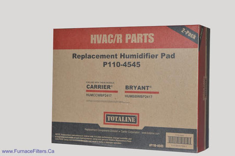 Carrier P110-4545 Humidifier Pad for Models HUMCCWBP2417. Package of 2